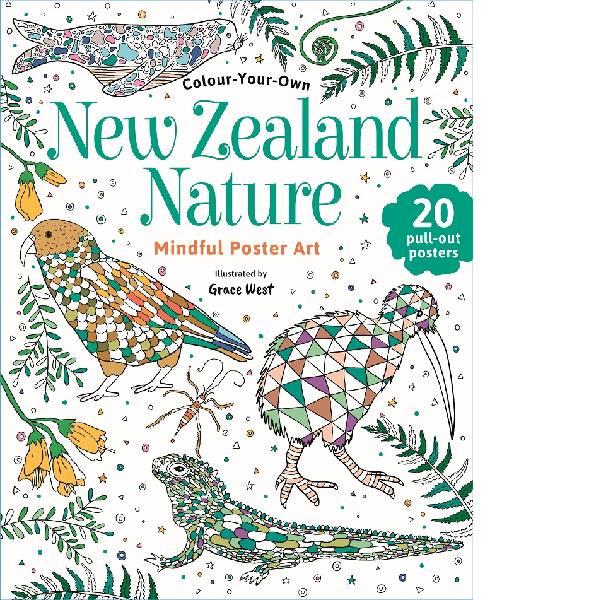 NZ Nature Poster Art Colouring Book